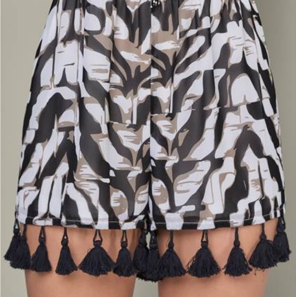 Beaded Animal Print Romper - Picture 3 of 4